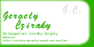 gergely cziraky business card